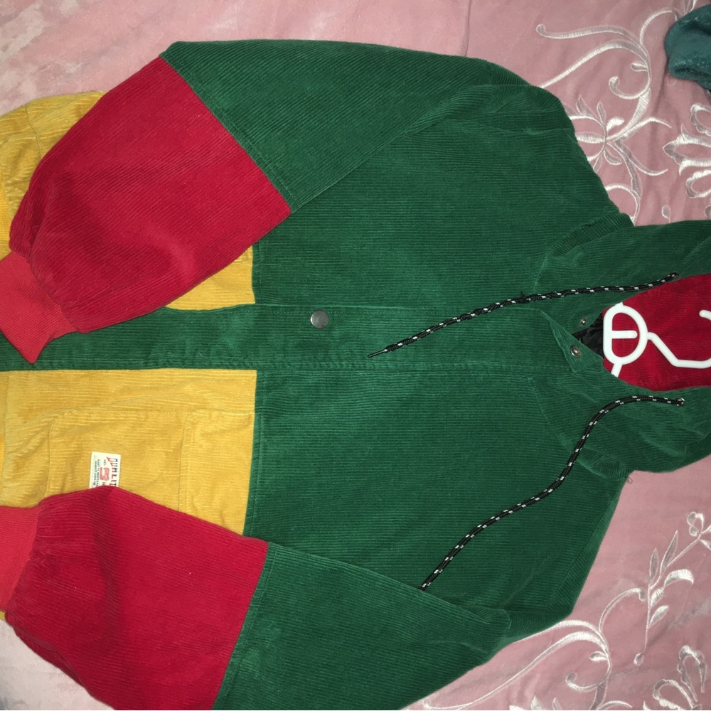 Colorful Red and Green sweater